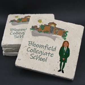 Bloomfield Collegiate School Coaster | Benjii Coasters | from Shona Donaldson DEV