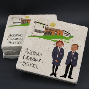Aquinas Grammar School Coaster